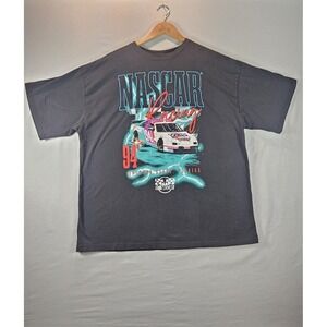 Bill Elliott NASCAR Shirt Adults Medium Black Cotton 1994 Daytona Beach Vintage